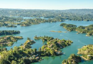 aerial photography of islands surrounded with body of water